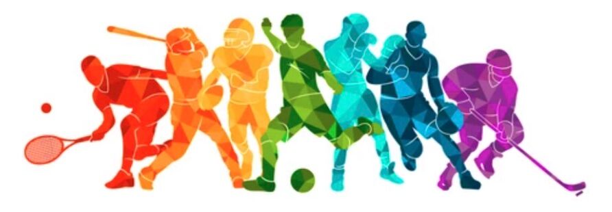 Athletes competing